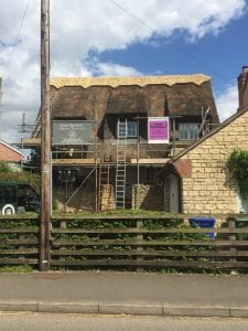Re-Ridged thatch in Silverstone, Towcester, Northamptonshire